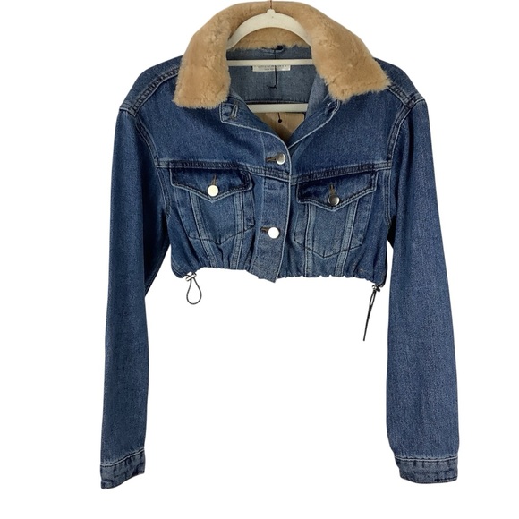 Romeo Hunte Cropped Denim Jacket - Picture 1 of 5